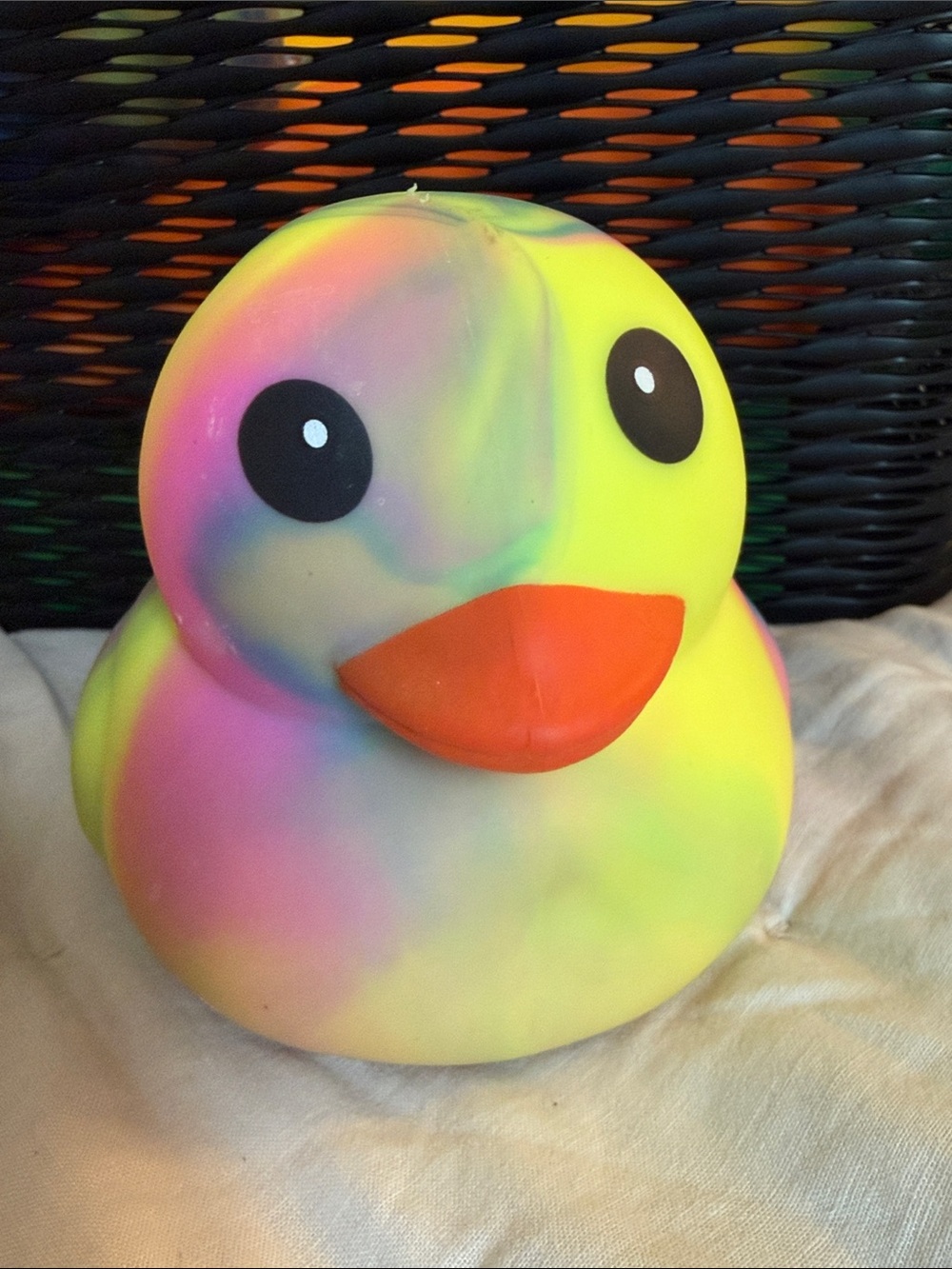 Squeeezy Colorful Tie-Dye Squishy Duck